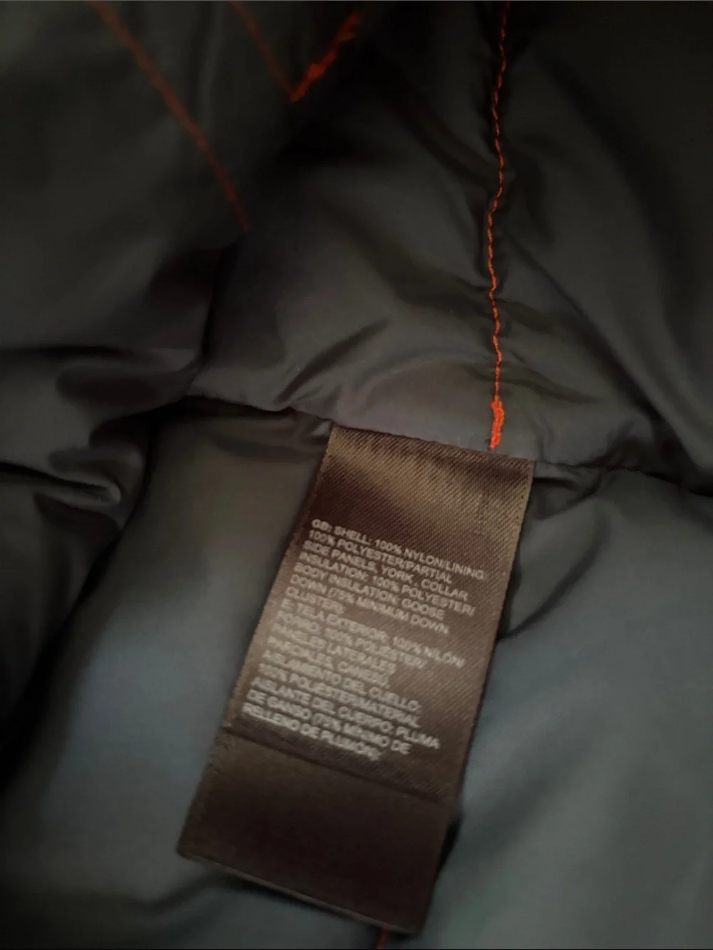 The North Face Orange Quilted Puffer Vest